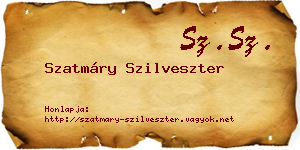 Szatmáry Szilveszter névjegykártya