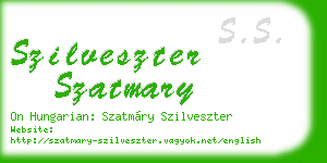 szilveszter szatmary business card