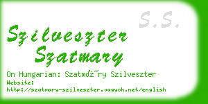 szilveszter szatmary business card